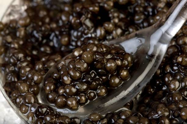 istock Spoon with Caviar, Sturgeon, acipenser sp., Eggs 1254203277