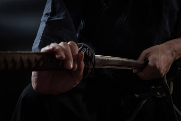 The man holding japanese sword