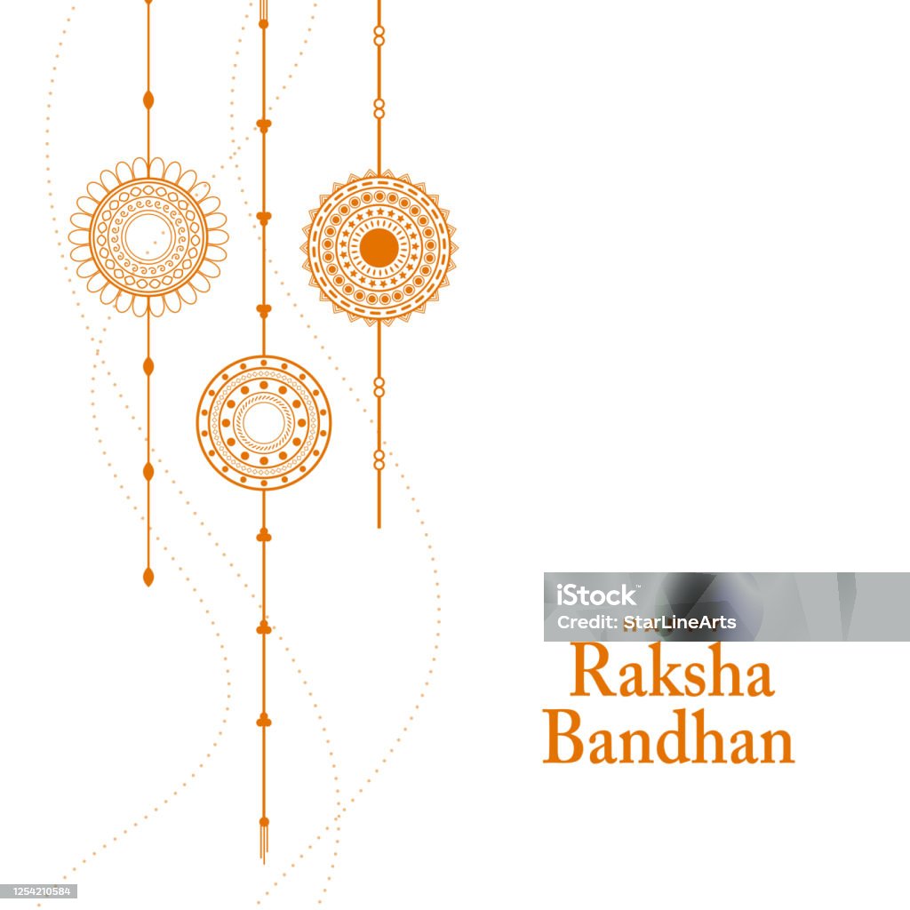 Elegant Raksha Bandhan Festival Background With Rakhi Stock ...