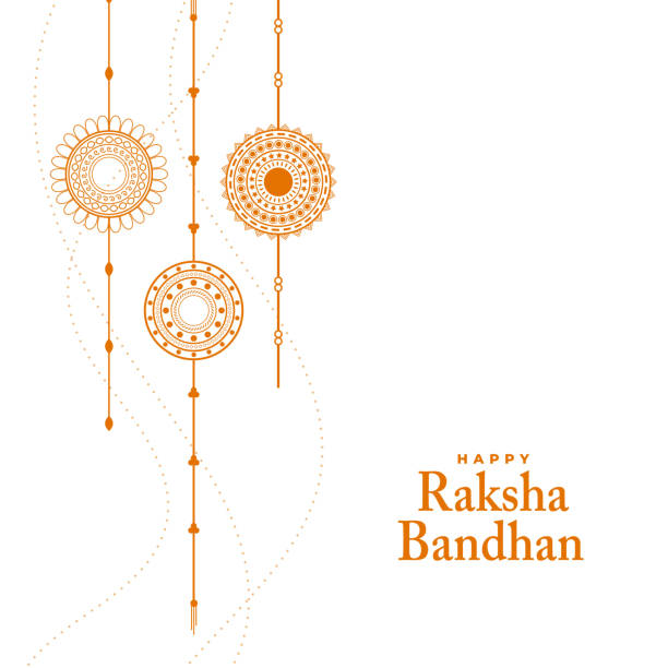 elegant raksha bandhan festival background with rakhi elegant raksha bandhan festival background with rakhi raksha bandhan stock illustrations
