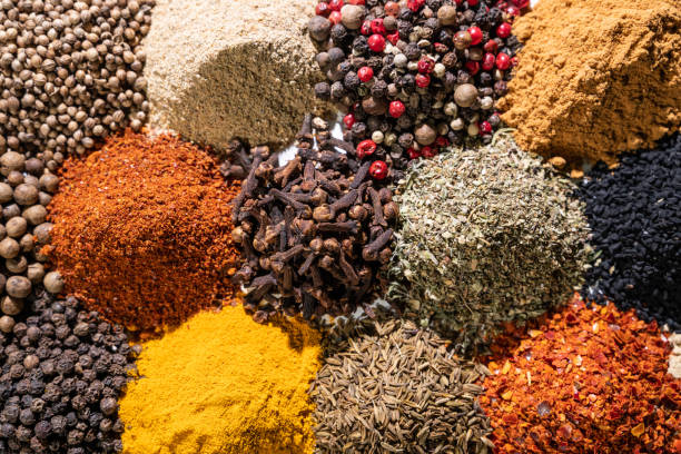istock Various herbs and powder spices 1254214264