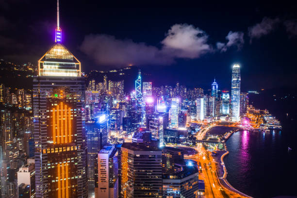 istock Hong Kong night cityscape 1254222860