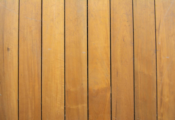istock Teak wooden floor floor textured background 1254231889