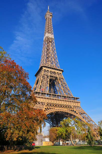 istock Eiffel Tower shining in the beautiful blue sky 1254234561