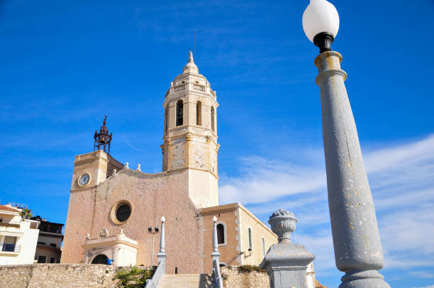istock Beautiful seaside landscape of Sitges 1254239339
