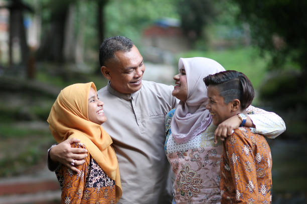 Malaysian Family stock photo