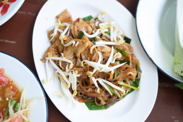 istock Stir fried noodle Thai Korat style. Thai style food 1254240472