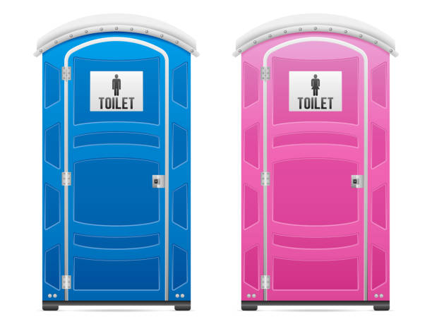 휴대용 화장실 세트 - portable toilet stock illustrations