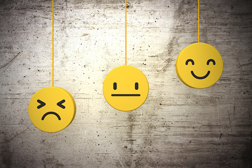 Customer Experience dissatisfied Concept, Unhappy Businessman Client with Sadness Emotion Face on smartphone screen, Bad review, bad service dislike bad quality, low rating, social media not good