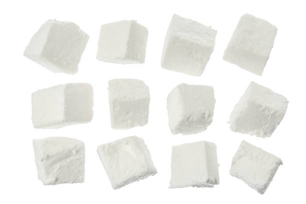 Feta cheese isolated on white background. With clipping path and full depth of field. Top view. Flat lay Feta cheese isolated on white background. With clipping path and full depth of field, Top view. Flat lay. feta cheese block stock pictures, royalty-free photos & images