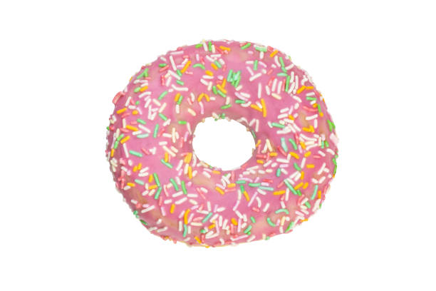 istock Colorful doughnut isolated on white background. Food series. 1254255867