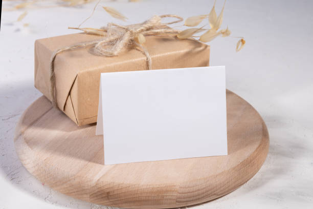 istock Mockup template with dry plants flower and perfume and design element design for wedding rsvp, thank you card, greeting 1254259164