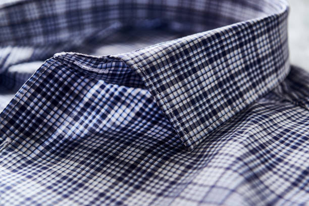 istock Close up of Men's checkered shirt. 1254267372