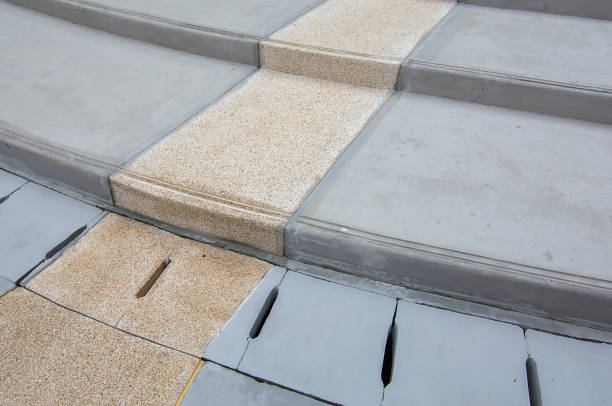 istock Cement and Sand wash stop floor textured background 1254267401