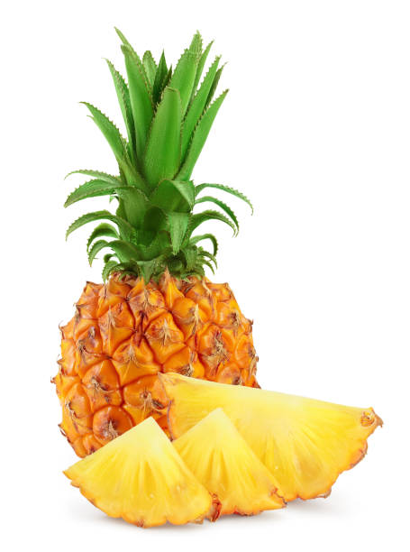 istock pineapple and slices isolated on white background with full depth of field 1254270744