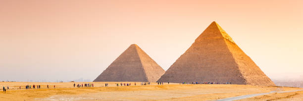 istock The pyramids at Giza in Egypt. Web banner in panoramic view. 1254272625