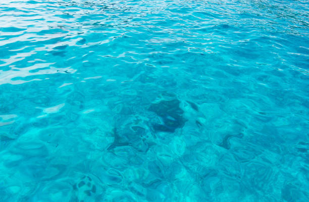 istock Looking to Movement of Crystal clear water surface background texture 1254273919