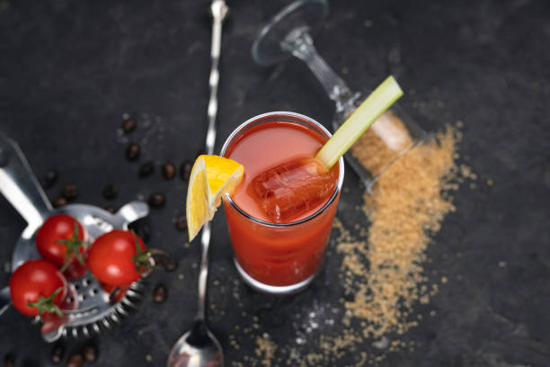 istock alcoholic cocktail with bar accessories 1254274377