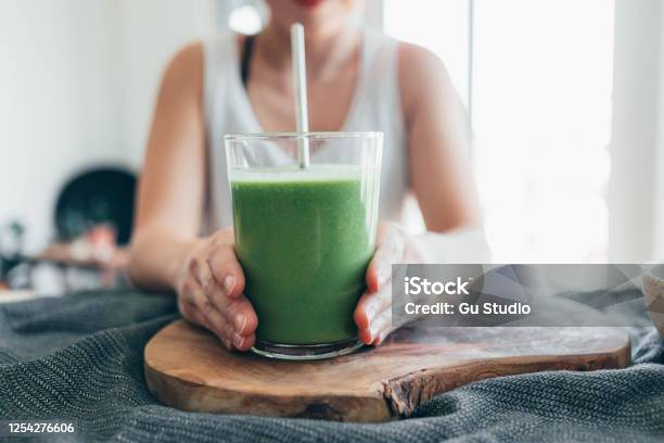 A Balanced Vegan Diet Sustainable Lifestyle Stock Photo - Download Image Now - Smoothie, Green Color, Environmental Conservation