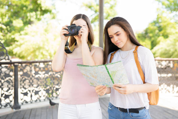 istock Women Taking pictures During Weekend Trip 1254279184