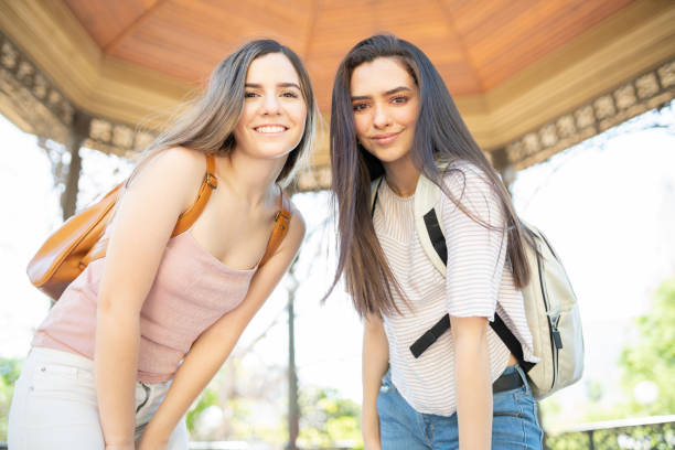 istock Attractive Young Women Traveling together 1254279232