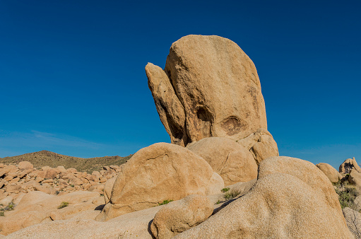 Monzogranite rock formations in Joshua Tree National Park, California