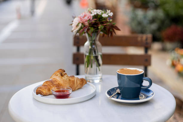 istock Croissant with Turkish Sahlep 1254288516