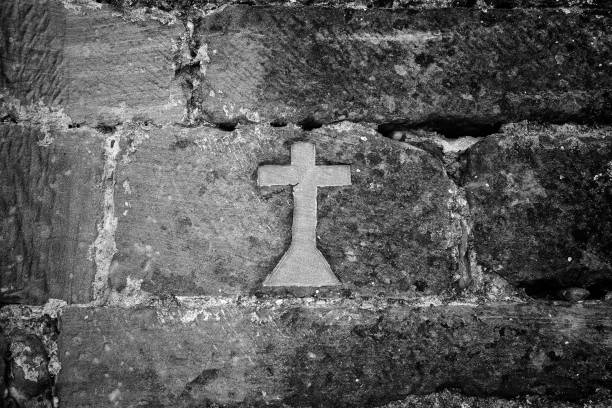 istock Door in cemetery tomb 1254289506