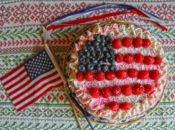 istock Cake for Independence Day of America. 1254293780