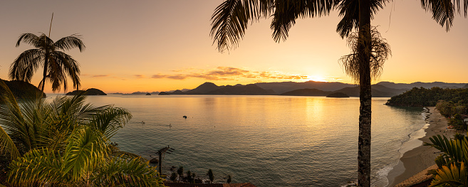 Sunset on this tropical beach