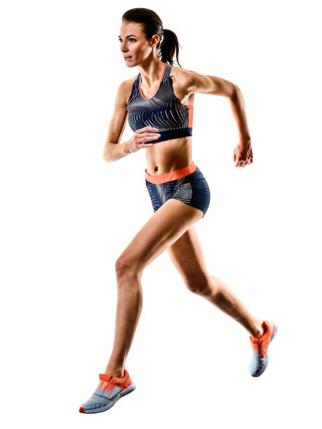 istock young woman runner running jogger jogging athletics isolated white background 1254313078
