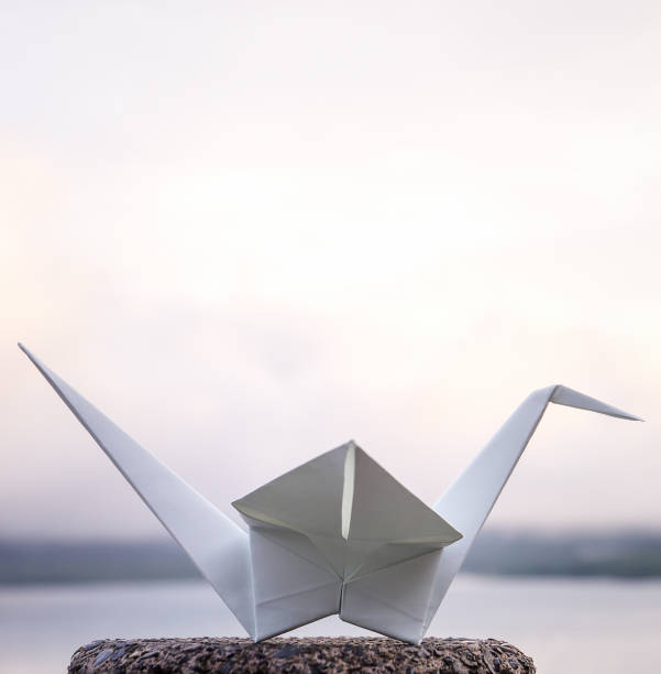 istock White Origami Crane 1254316248