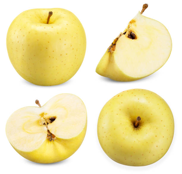 istock yellow apple isolated on white clipping path 1254316998