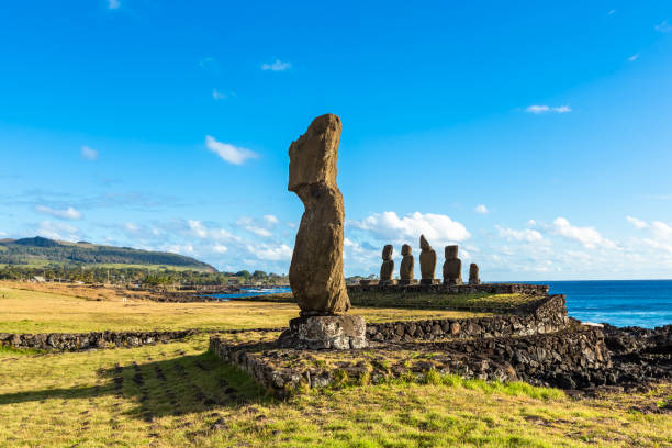 istock Easter Island, Moais Tahai Archaeological Complex, Rapa Nui National Park, Chile. 1254321011