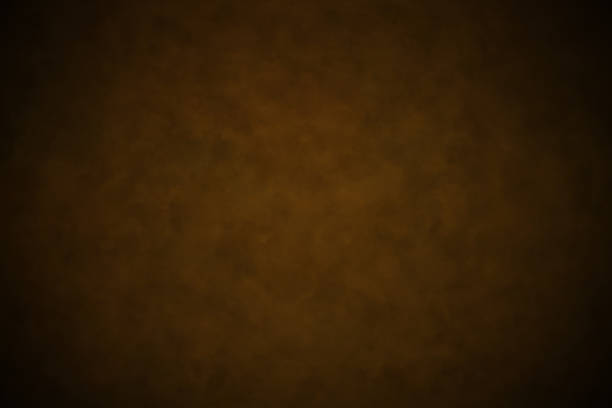 brown background texture in dark coffee color design, old vintage brown paper or grunge wall banner with black border - mottled imagens e fotografias de stock