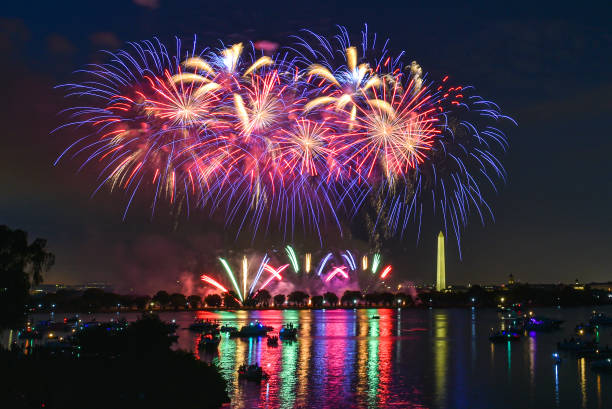 istock Fireworks - Celebrating Independence Day 4th of July 1254324754