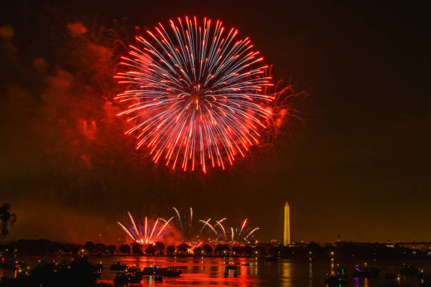istock Fireworks - Celebrating Independence Day 4th of July 1254324757