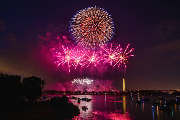 istock Fireworks - Celebrating Independence Day 4th of July 1254324758