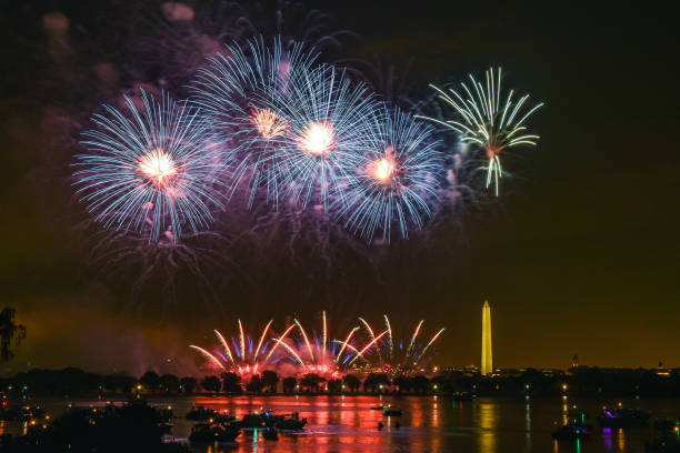 istock Fireworks - Celebrating Independence Day 4th of July 1254324762