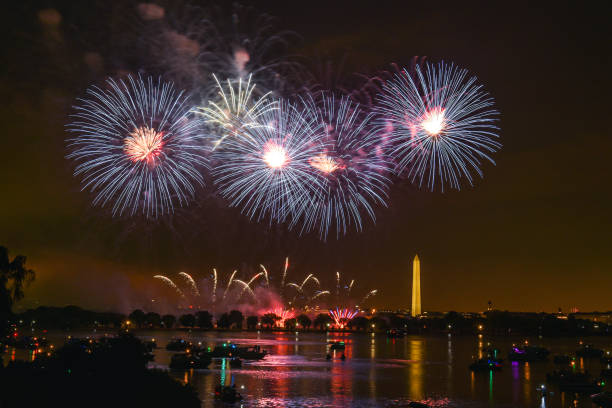 istock Fireworks - Celebrating Independence Day 4th of July 1254324778