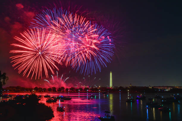 istock Fireworks - Celebrating Independence Day 4th of July 1254324782