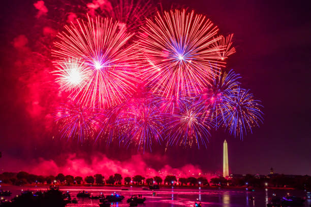 istock Fireworks - Celebrating Independence Day 4th of July 1254324784
