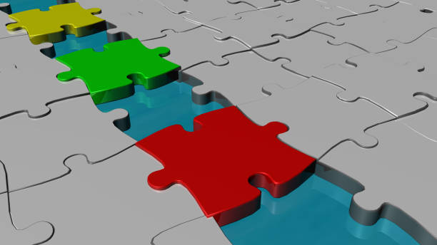 istock puzzle bridge the gap connect  pieces background - 3d rendering 1254326955