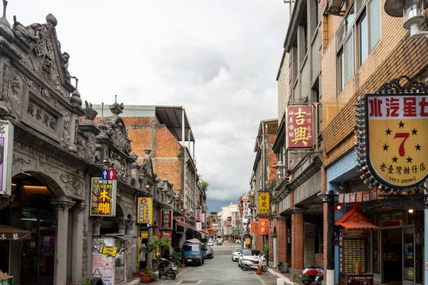 Daxi Old Street, lot of ancient architecture here, a sightseeing street in Daxi District, Taoyuan City, Taiwan.