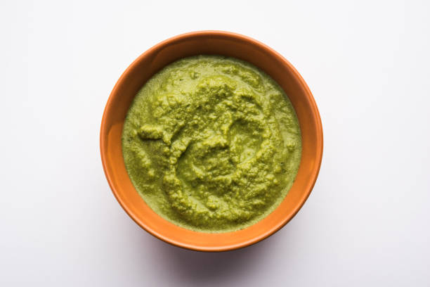 Raw Mango Chutney also known as Green Aam or Kairi chutney Green mango chutney, also known as raw mango chutney, is an Indian chutney prepared from unripe mangoes chutney stock pictures, royalty-free photos & images