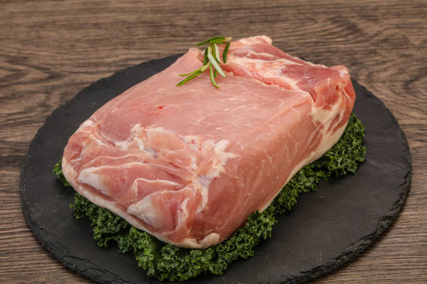 istock Pork meat piece for cooking 1254338095