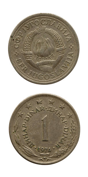 istock Old Yugoslavian 1 Dinara coin from 1974 1254342469