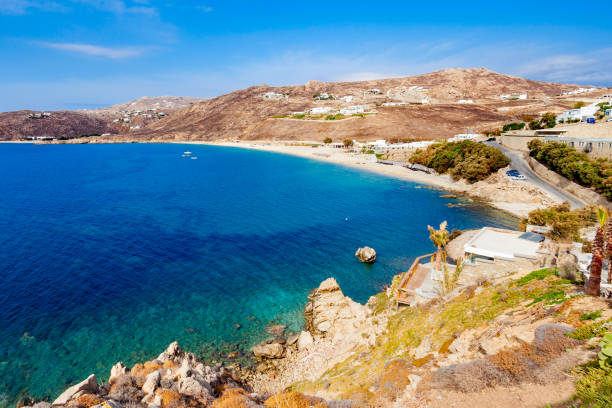 istock Mykonos island beach, Greece 1254344608