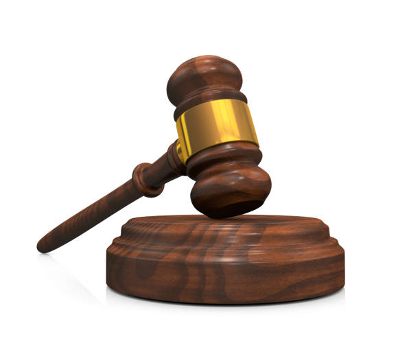 istock Wooden gavel, Judge Hammer 1254345305