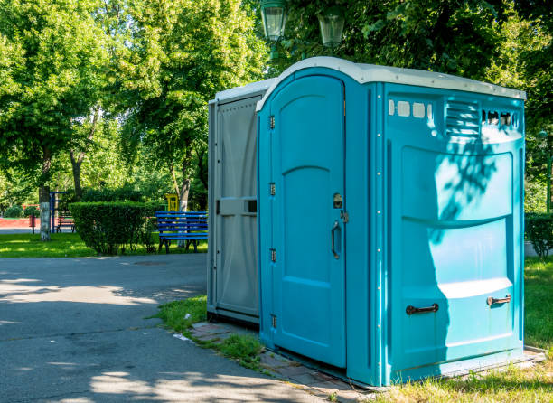 Public portable bio-toilets in Children's World Park in Bucharest, Romania. Public portable bio-toilets in Children's World Park in Bucharest, Romania. portable toilet stock pictures, royalty-free photos & images